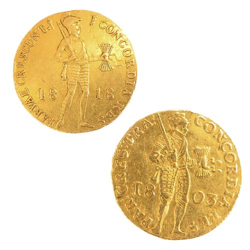 A Lot of 2 Gold Coins Comprenant 1 Ducat d'or 1803 et 1 Ducat d'or 1818, la plus&hellip;