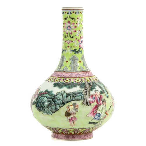 Null A Famille Rose Vase
Depicting Chinese figures in garden, Qianlong mark, 20 &hellip;