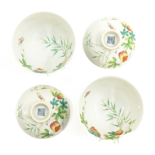 Null A Pair of Famille Rose Cups and Covers
Decorated with fruit and butterflies&hellip;