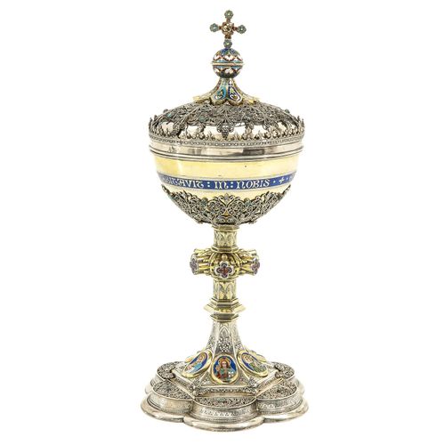 Null A Silver Ciborium with Set with Enamel Plaques and Turquoise
Beautifully de&hellip;