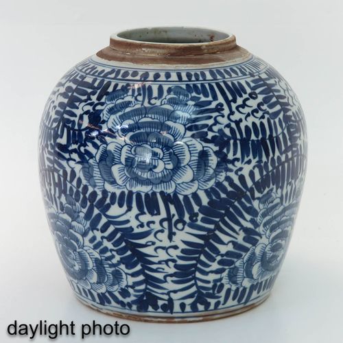 Null A Pair of Ginger Jars
Blue and White floral decor, 23 cm. Tall.