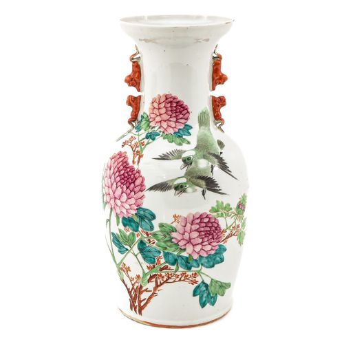 Null A Qianjiang Cai Famille Rose Vase
43 cm. Tall, chip and hairline.
