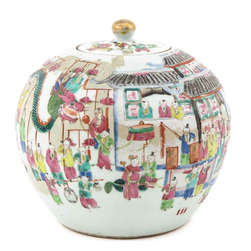 Null A Famille Rose Ginger Jar
Decorated with Chinese figures, 22 cm. Tall, rest&hellip;