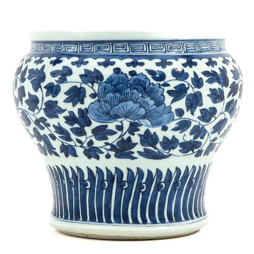 Null A Blue and White Vase
Floral decor, Jiaqing Period, 19 cm. Tall, hairline.