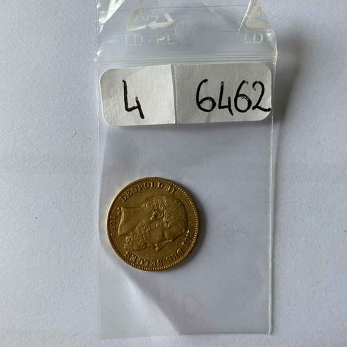 Null 1 pezzo da 20 franchi oro Leopoldo II 1875