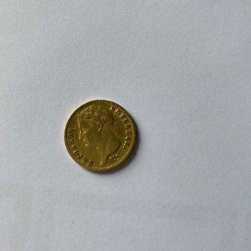 Null 1 Münze von 20 Franken Gold Napoleonkopf Lorbeer 1813