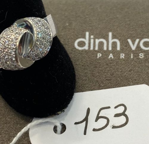 Null Anillo de oro blanco, firmado - DINH VAN - ALIX - engastado con 66 hermosos&hellip;