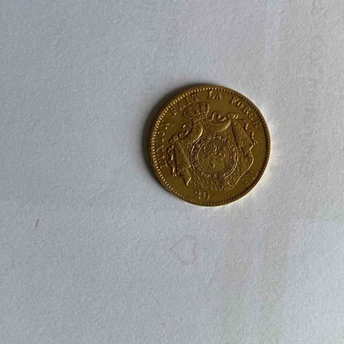 Null 1 pezzo da 20 franchi oro Leopoldo II 1877