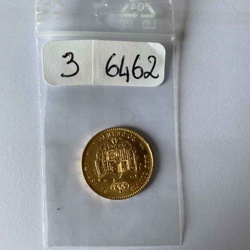 Null 1 Gold coin of 20 Pesetas Alfonso XIII dated 1890