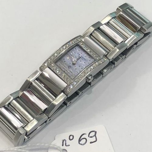 Null Steel watch, signed - Philippe CHARRIOL - Megève - Mother-of-pearl case and&hellip;