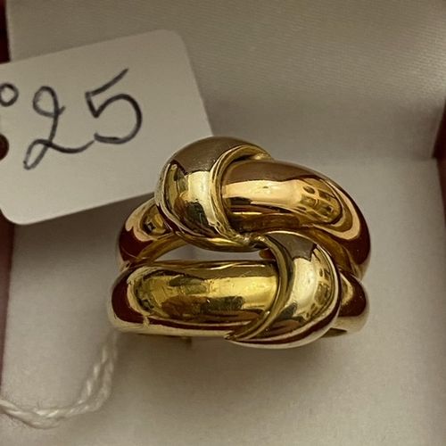 Null 3 anillos de oro, diseño en cruz - TDD / 55 - 11.6g