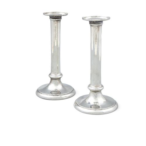Null A PAIR OF AMERICAN GYLLENBERG & SWANSON SILVER CANDLESTICKS, early 20th cen&hellip;