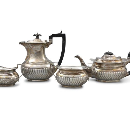 Null AN IRISH SILVER FOUR PIECE TEA AND COFFEE SERVICE, Dublin, c.1919/1920/1922&hellip;