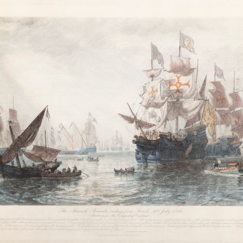 Null DAVID LAW (1831-1901), AFTER OSWALD W. BRIERLY RWS The Spanish Armada Saili&hellip;