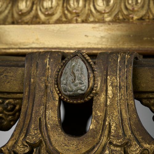 A MONUMENTAL GILT BRONZE SHRINE DEPICTING SAMANTABHADRA AND CONSORT, 17TH – 18TH&hellip;