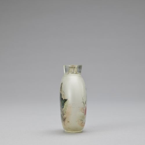 AN INSIDE-PAINTED GLASS ‘BUDDHIST DISCIPLES’ SNUFF BOTTLE, 20TH CENTURY 一个内画的玻璃 &hellip;