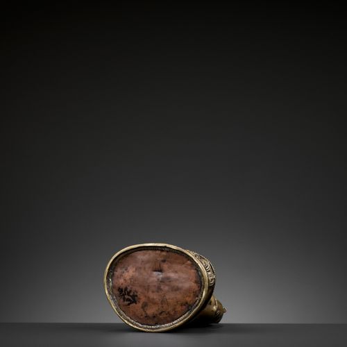 A PORTRAIT BRONZE OF A MONK, COPPER- AND SILVER-INLAID, 16TH-18TH CENTURY RETRAT&hellip;