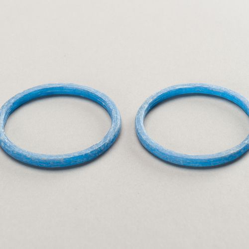 FOUR BLUE GLASS BANGLES FOUR BLUE GLASS BANGLES
China, Han Dynasty or later. Of &hellip;