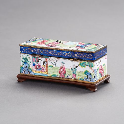 A CANTON ENAMEL BOX CAJA DE ENAMELADO DE CANTÓN
China, sigloXIX. Caja rectangula&hellip;