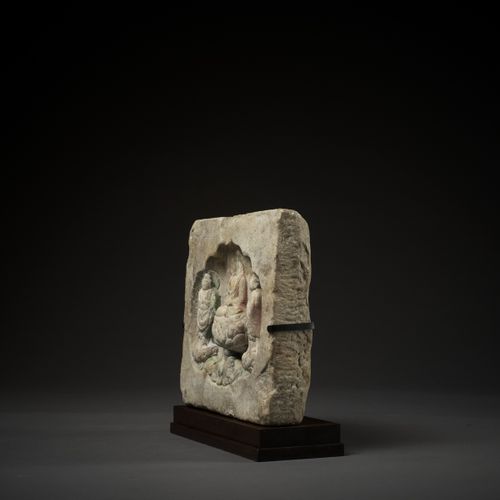 A WHITE MARBLE BUDDHIST STELE, NORTHERN WEI TO NORTHERN QI A WHITE MARBLE BUDDHI&hellip;