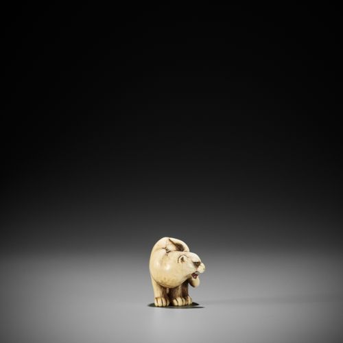 OTOMAN: A SUPERB IVORY NETSUKE OF A TIGER OTOMAN: A SUPERB IVORY NETSUKE OF A TI&hellip;