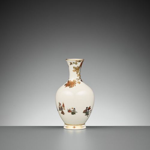 YABU MEIZAN: A FINE SMALL SATSUMA VASE By Yabu Meizan (1853-1934), signed Yabu M&hellip;