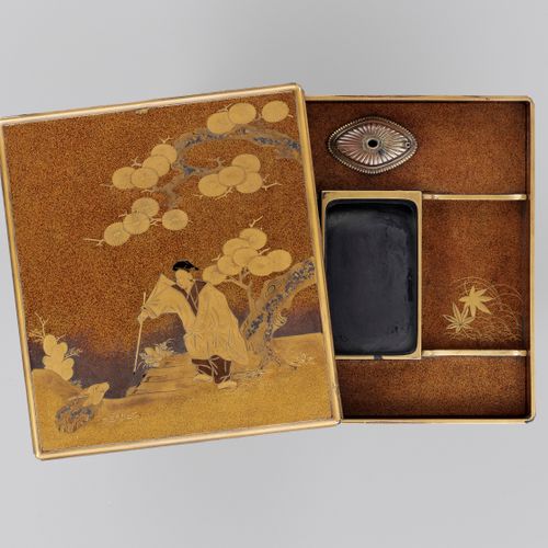 A RARE LACQUER SUZURIBAKO DEPICTING KOSHOHEI Giappone, XVIII secolo, periodo Edo&hellip;