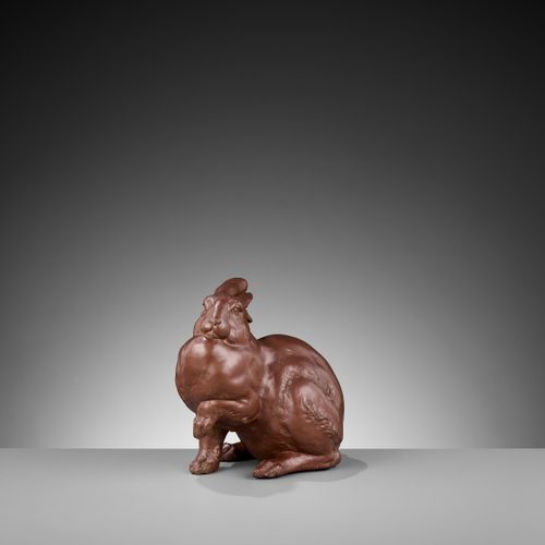 SHIHO: A FINE BRONZE OF A HARE Par Watanabe Shiho (née en 1894-1972), signé Shih&hellip;