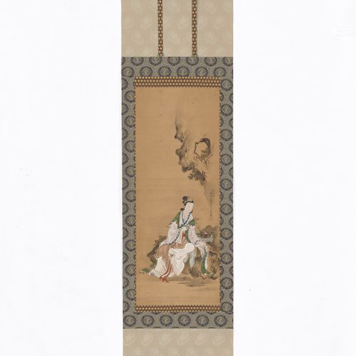 KANO EIJO (1731-1787): A FINE KANO SCHOOL SCROLL PAINTING OF SEIOBO 作者：Kano Eijo&hellip;