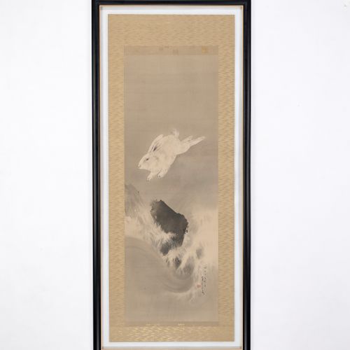 WATANABE SHOTEI (1851-1918): A SUPERB SCROLL PAINTING OF LUNAR HARE, EX-COLLECTI&hellip;
