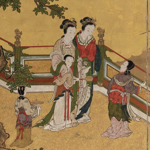 KANO ISEN’IN NAGANOBU: A TWO-PANEL BYOBU (FOLDING SCREEN) 作者：Kano Isen'in Nagano&hellip;