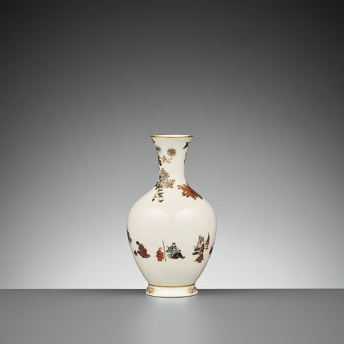 YABU MEIZAN: A FINE SMALL SATSUMA VASE Par Yabu Meizan (1853-1934), signé Yabu M&hellip;