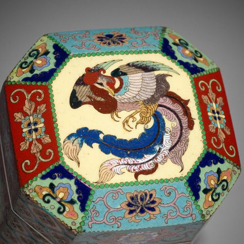 A SUPERB MINIATURE CLOISONNÉ ENAMEL BOX AND COVER Attributed to the workshop of &hellip;