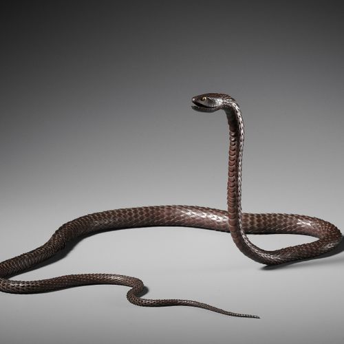 MYOCHIN MUNEKAZU: A SUPERB IRON ARTICULATED MODEL OF A SNAKE MYOCHIN MUNEKAZU : &hellip;