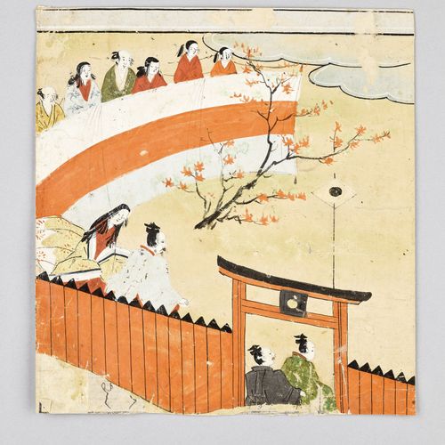 A SMALL JAPANESE PAINTING KLEINES JAPANISCHES GEMÄLDE
Japan, 19. Jahrhundert

Ei&hellip;