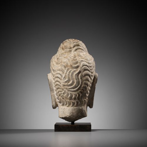 AN EXCEPTIONAL LIMESTONE HEAD OF BUDDHA, NORTHERN QI DYNASTY AN EXCEPTIONAL LIME&hellip;