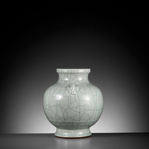 A GE-TYPE VASE, HU, QIANLONG MARK AND PROBABLY OF THE PERIOD A GE-TYPE VASE, HU,&hellip;