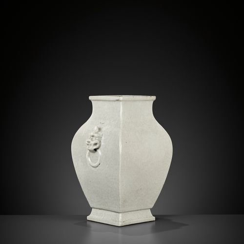 A GUAN-TYPE VASE, FANG HU, YONGZHENG MARK AND PERIOD GUAN-TYP VASE, FANG HU, YON&hellip;