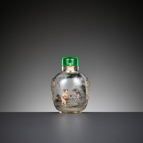 AN INSIDE-PAINTED GLASS SNUFF BOTTLE, BY WANG XISAN (born 1938), DATED 1979 GLAS&hellip;