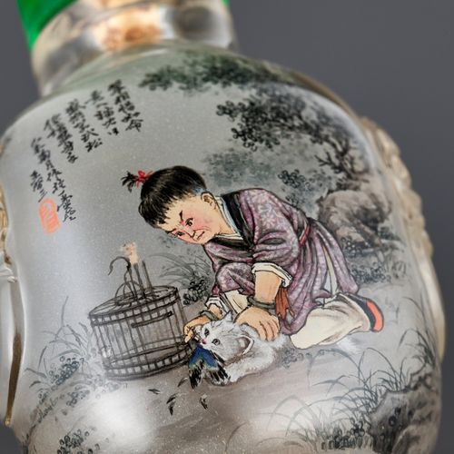 AN INSIDE-PAINTED GLASS SNUFF BOTTLE, BY WANG XISAN (born 1938), DATED 1979 UNE &hellip;