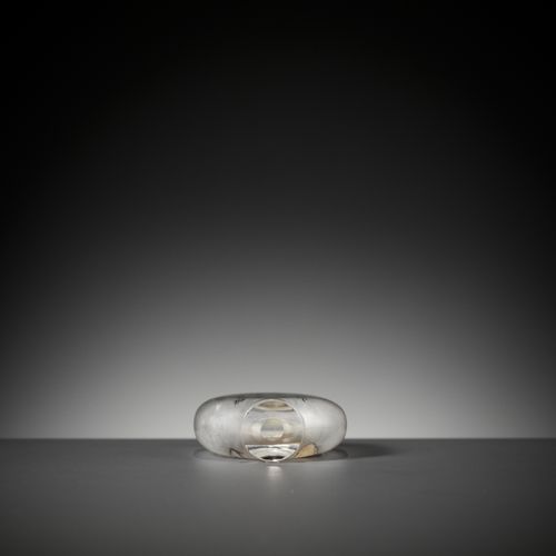 AN INSIDE-PAINTED ROCK CRYSTAL 'TROMPE L'OEIL' SNUFF BOTTLE, BY MA SHAOXUAN (186&hellip;