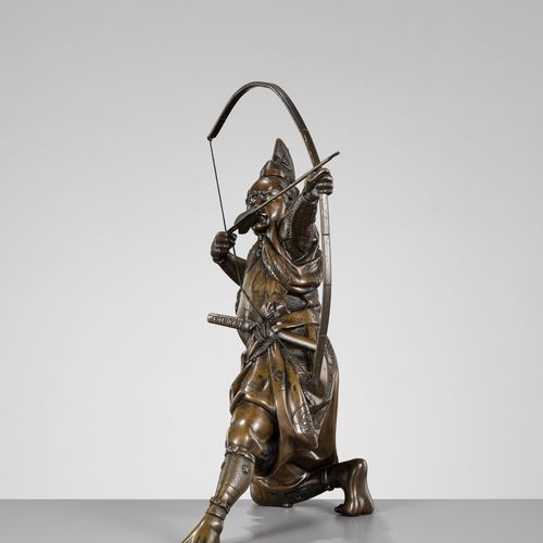 YOSHIMITSU: A BRONZE FIGURE OF AN ARCHER YOSHIMITSU：弓箭手的青铜像

作者：吉光，署名：吉光

 日本，明治&hellip;
