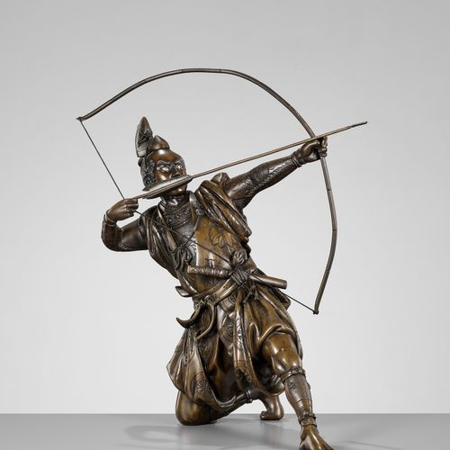 YOSHIMITSU: A BRONZE FIGURE OF AN ARCHER YOSHIMITSU：弓箭手的青铜像

作者：吉光，署名：吉光

 日本，明治&hellip;