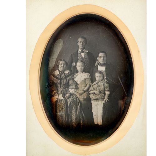 Daguerreian Unknown c.1850s Daguerreian Unknown c.1850s FAMILY PORTRAIT, monochr&hellip;