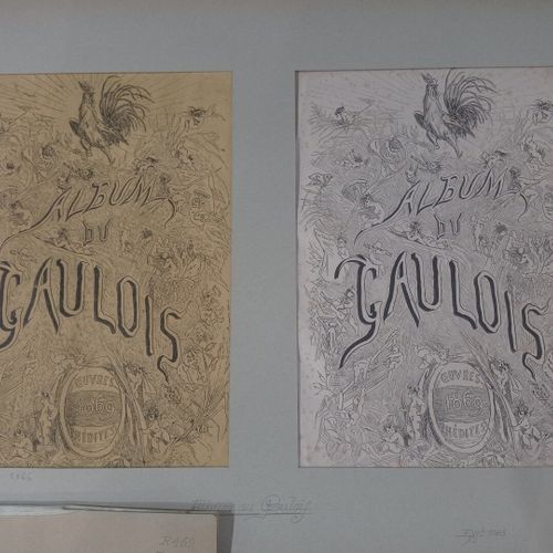 D'après Félicien ROPS 
Album du Gaulois, frontispice, cliché procédé Comté, feui&hellip;