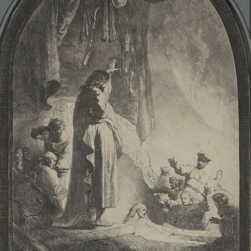 REMBRANDT 
La Résurrection de Lazare, grande planche, vers 1632, eau forte et bu&hellip;