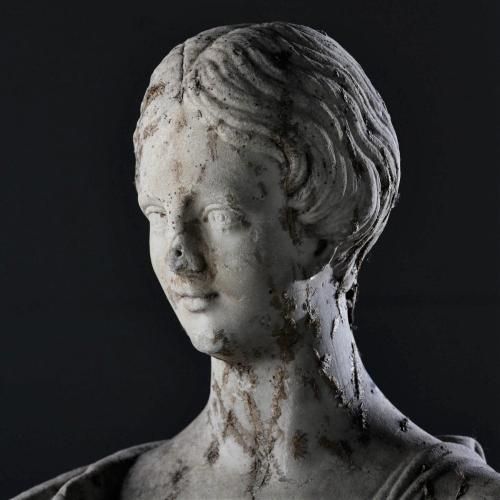 Null Buste de femme en marbre blanc sculpté Italien, 18ème siècle

65cm de haut &hellip;