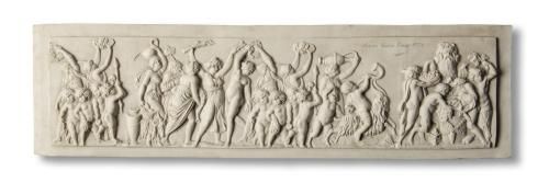 Null Plaque en marbre de composition à relief rectangulaire représentant une fêt&hellip;