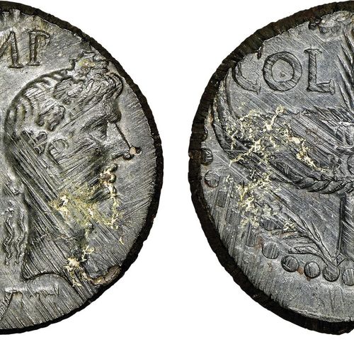 Roman Imperial Augustus 27 avant JC - 14 après JC

Dupondius, Nemausus (Nîmes), &hellip;