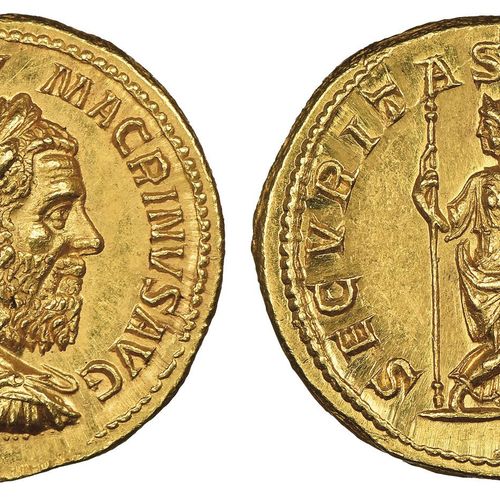 Roman Imperial Macrinus 217-218

Aureus, Rome, 218, AU 7.24 g.

Avers : IMP C M &hellip;